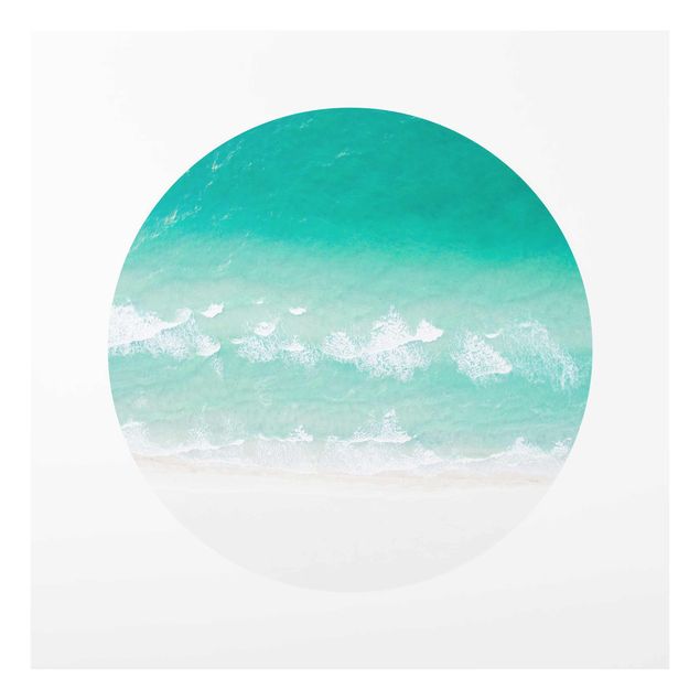 Quadros em vidro praia The Ocean In A Circle