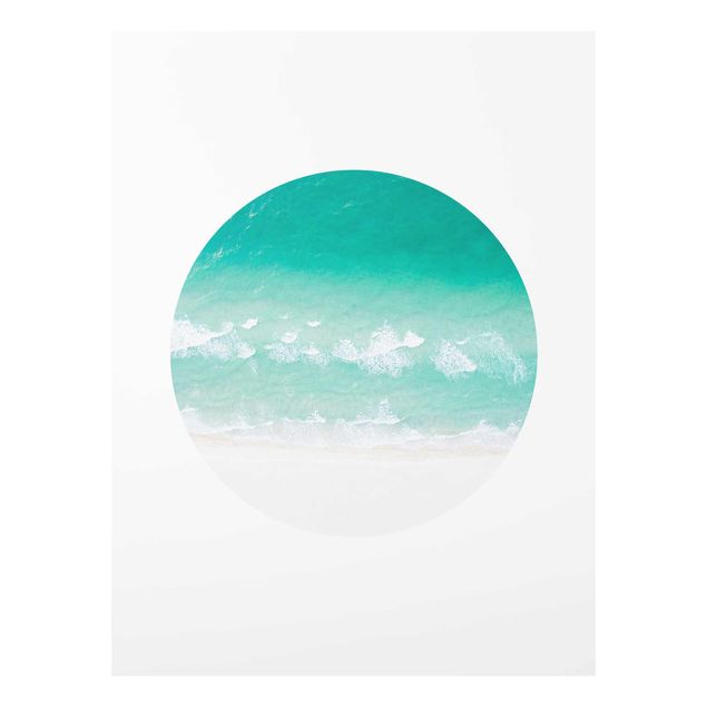 Quadros em vidro praia The Ocean In A Circle