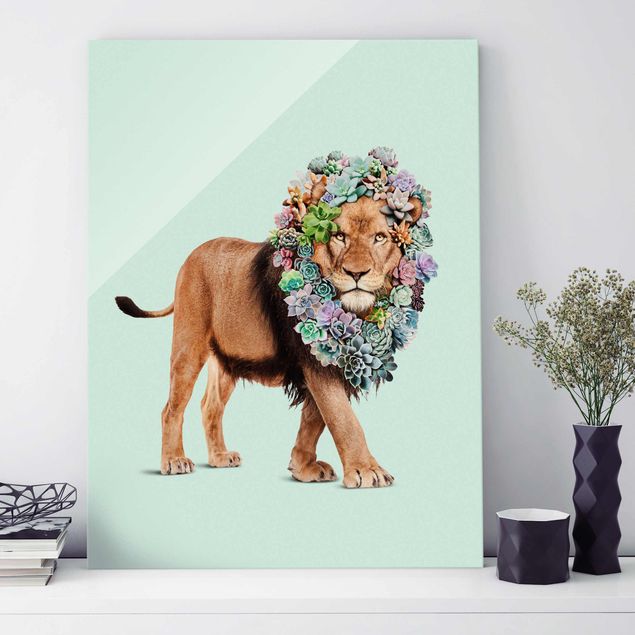 Quadros de Jonas Loose Lion With Succulents