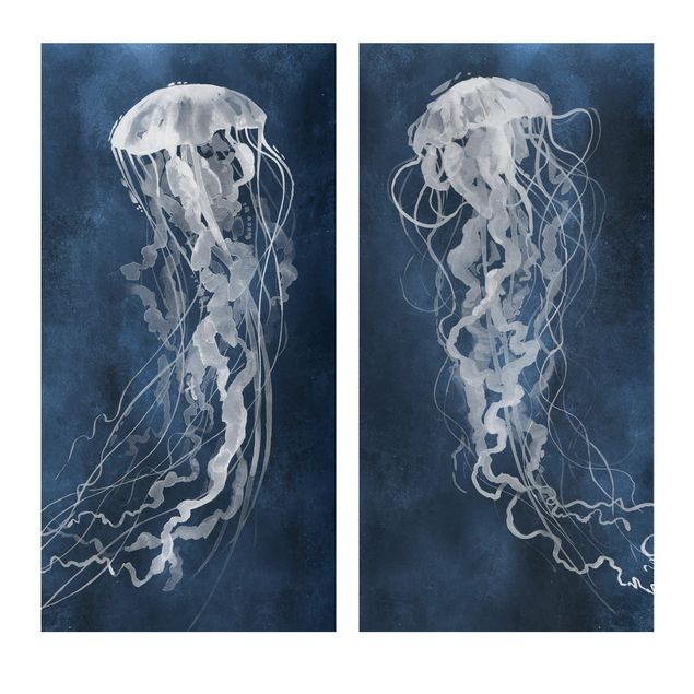 Quadros decorativos Jellyfish Dance Set I