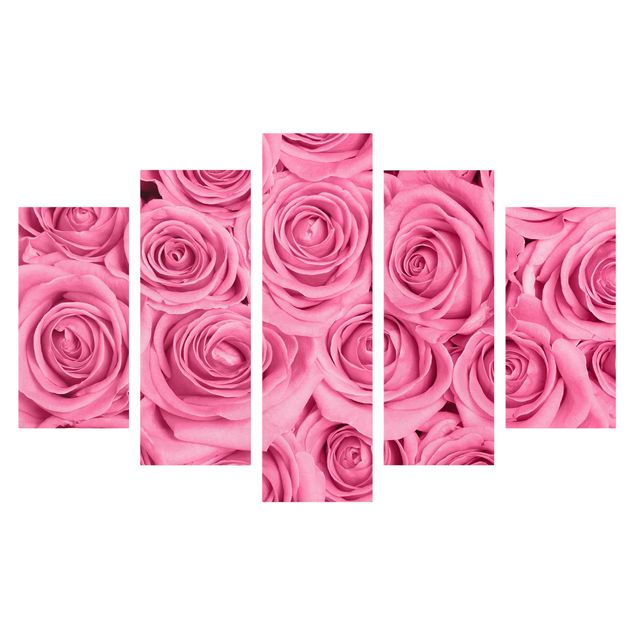 quadros flores Pink Roses