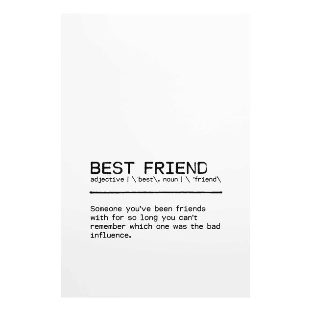 quadro de vidro Definition Best Friend