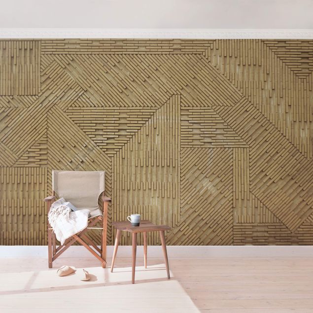 papel de parede moderno para sala Design Clinker Brick Natural