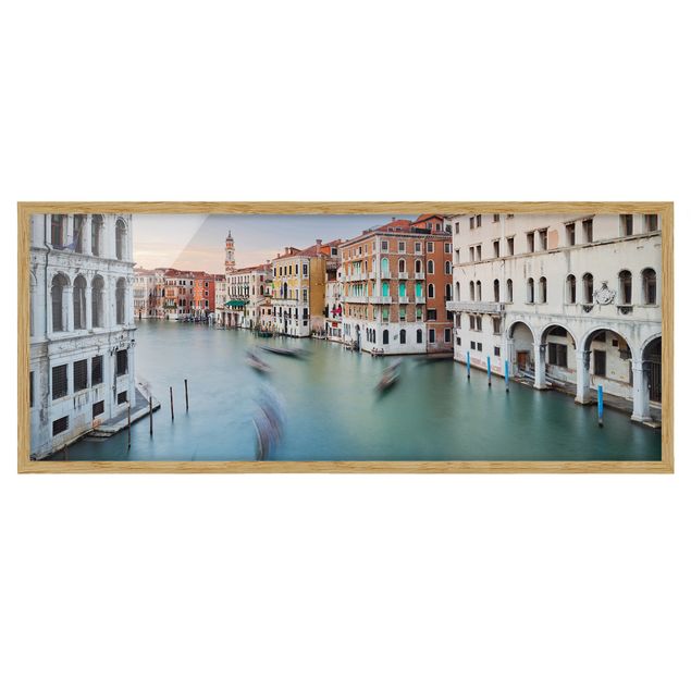 quadros decorativos para sala modernos Grand Canal View From The Rialto Bridge Venice