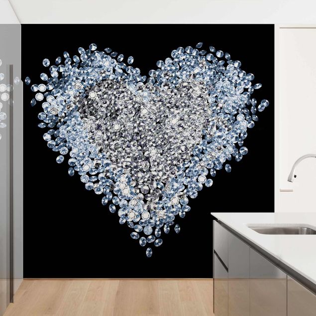 papel de parede para quarto de casal moderno Diamond Heart
