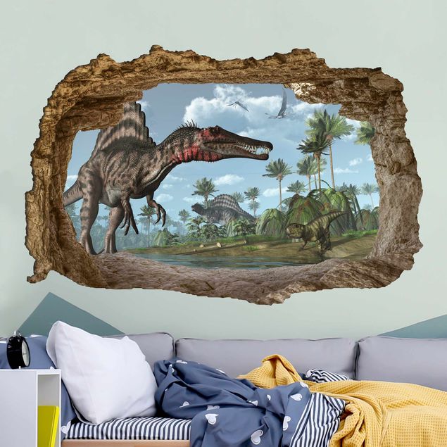 decoração para quartos infantis Dinosaur landscape