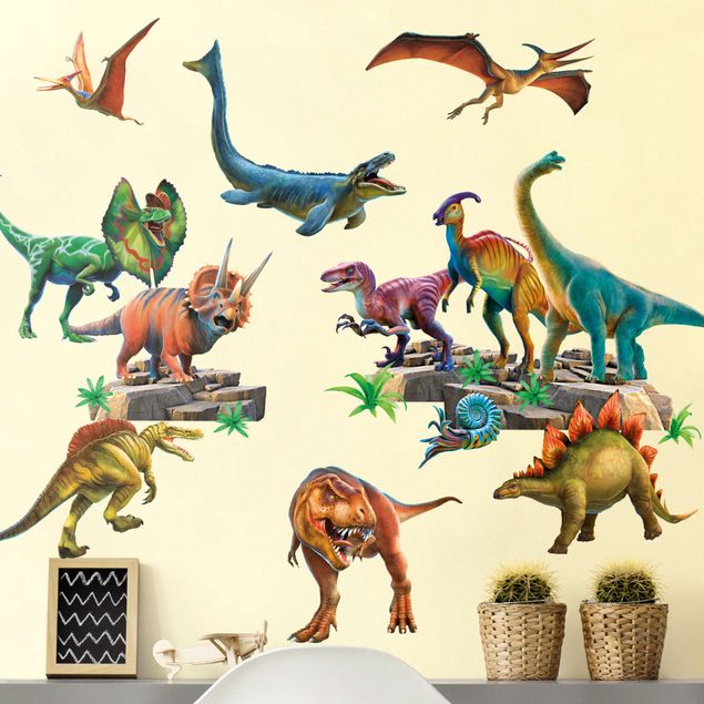 decoração para quartos infantis Dinosaur Mega Set