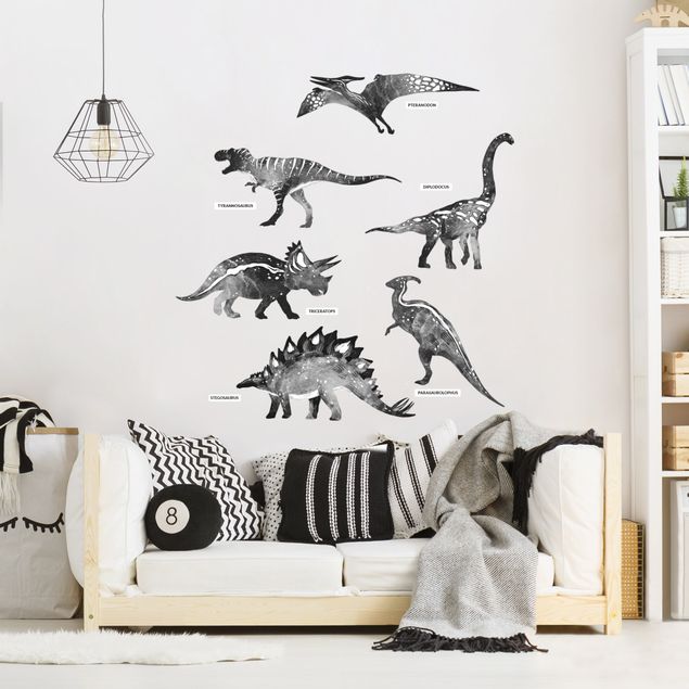 autocolantes decorativos parede Dinosaur silhouette