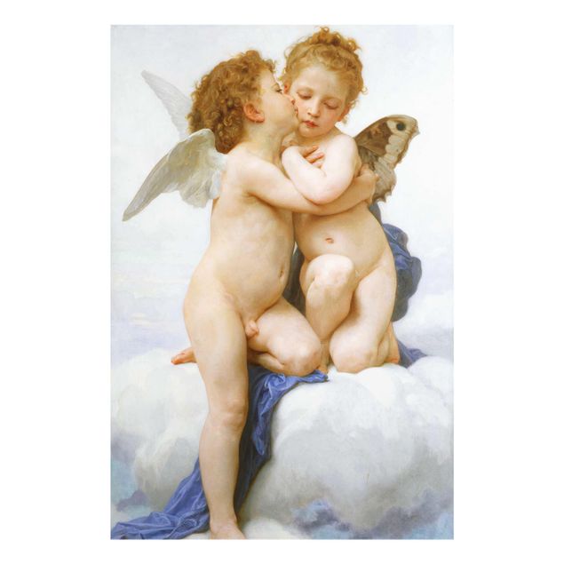 Quadros famosos William Adolphe Bouguereau - The First Kiss