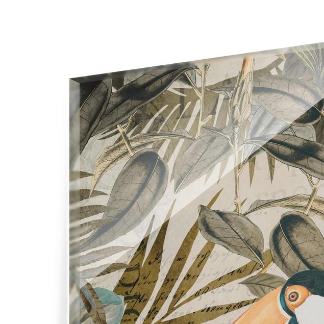 Quadros de Andrea Haase Vintage Collage - Toucan In The Jungle