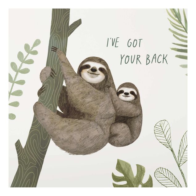 decoração quadros Sloth Sayings - Back