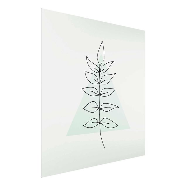 Quadros florais Branch Geometry Triangle Line Art