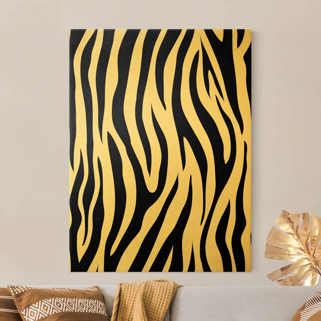 quadros modernos para quarto de casal Zebra Print