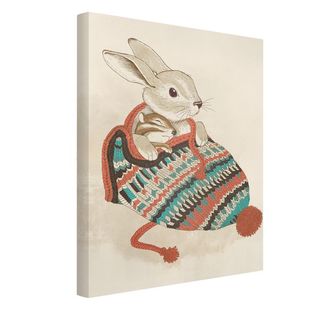 Quadros famosos Illustration Cuddly Santander Rabbit In Hat