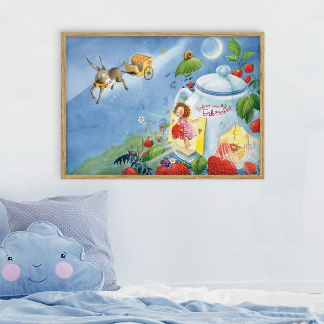 quadros decorativos para sala modernos Little Strawberry Strawberry Fairy - Donkey Casimir