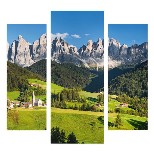 quadro com paisagens Odle In South Tyrol