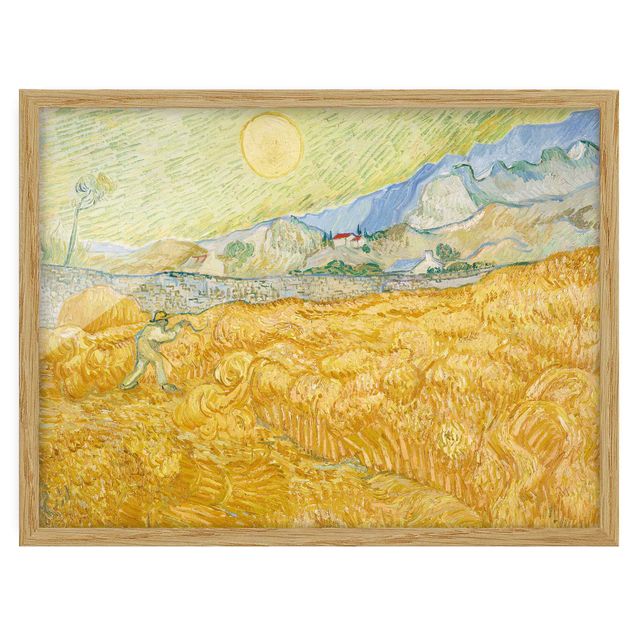 Quadros movimento artístico Pós-impressionismo Vincent Van Gogh - The Harvest, The Grain Field