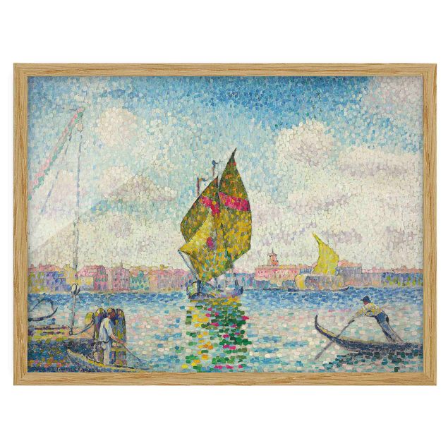 Quadros por movimento artístico Henri Edmond Cross - Sailboats On Giudecca Or Venice, Marine