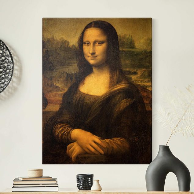 Telas decorativas Itália Leonardo da Vinci - Mona Lisa