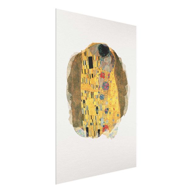 Quadros por movimento artístico WaterColours - Gustav Klimt - The Kiss