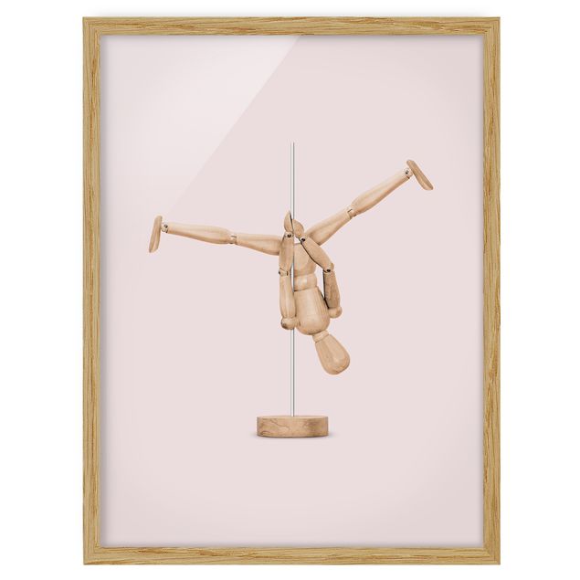 Quadros famosos Pole Dance With Wooden Figure