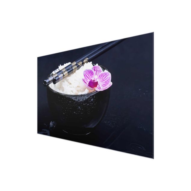 quadros de flores Rice Bowl With Orchid