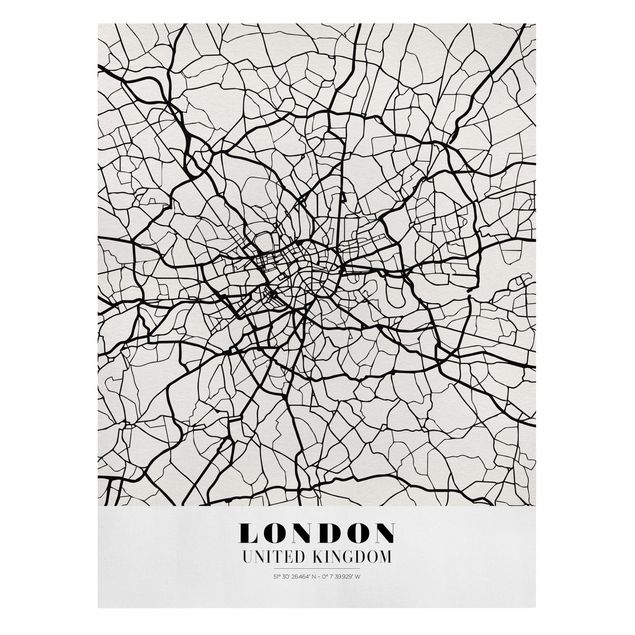Telas decorativas frases London City Map - Classic