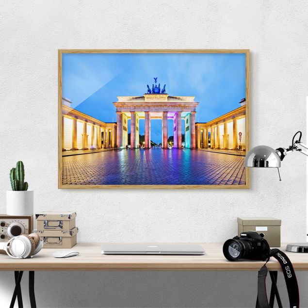 decoraçao cozinha Illuminated Brandenburg Gate