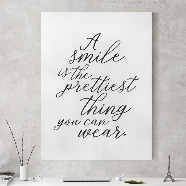 decoraçao para parede de cozinha A Smile Is The Prettiest Thing
