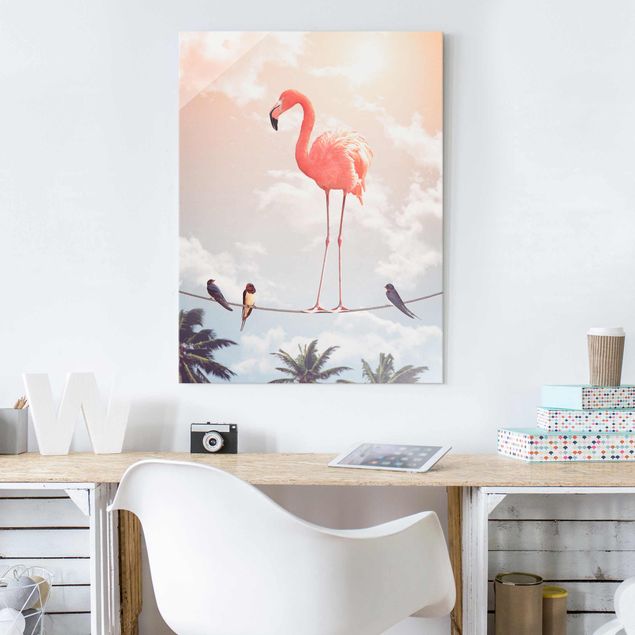 decoraçoes cozinha Sky With Flamingo