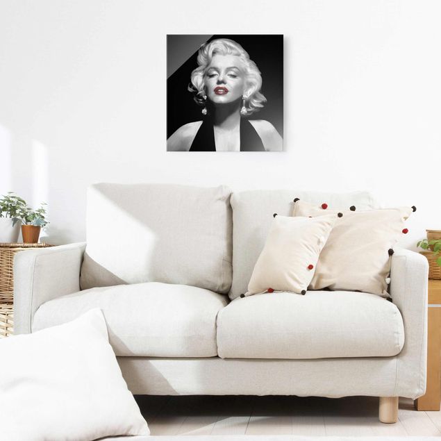 Quadros retratos Marilyn With Red Lips