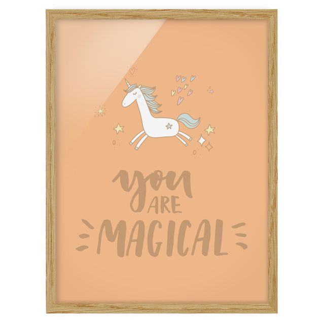 Quadros com frases You Are Magical Unicorn