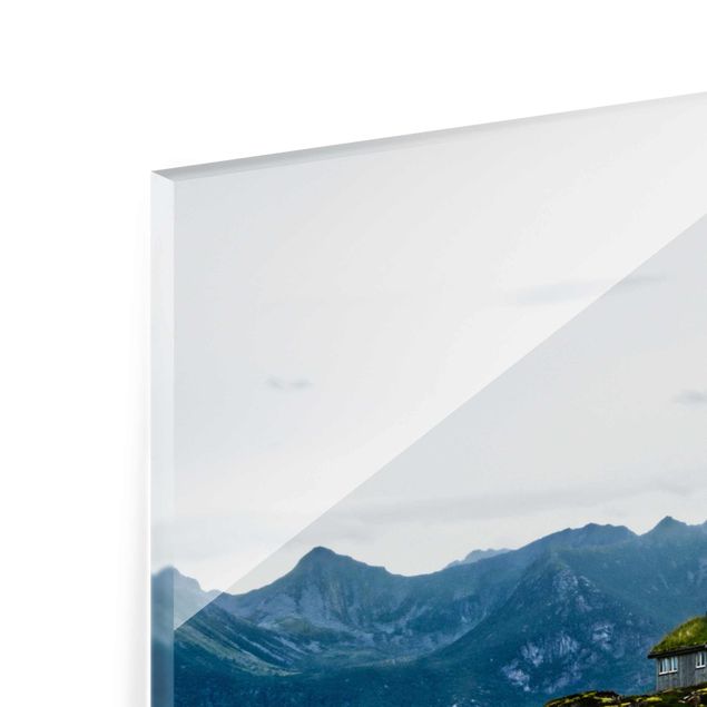 Quadros em vidro paisagens Desolate Hut In Norway