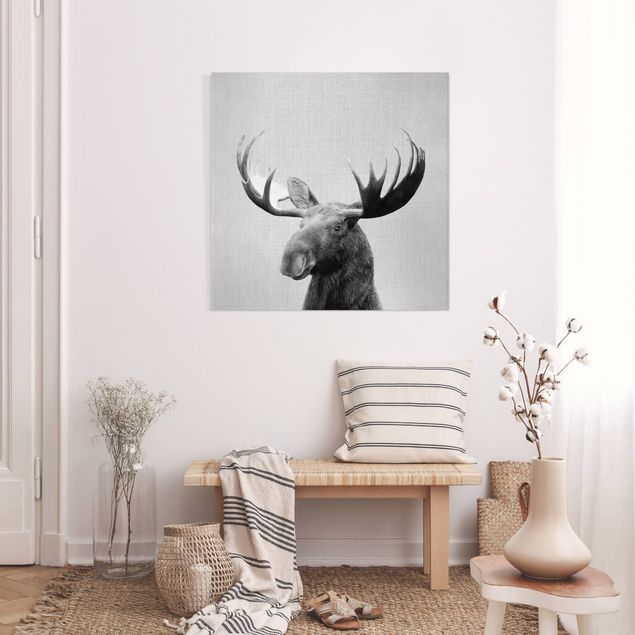 Telas decorativas animais Elk Erhardt Black And White