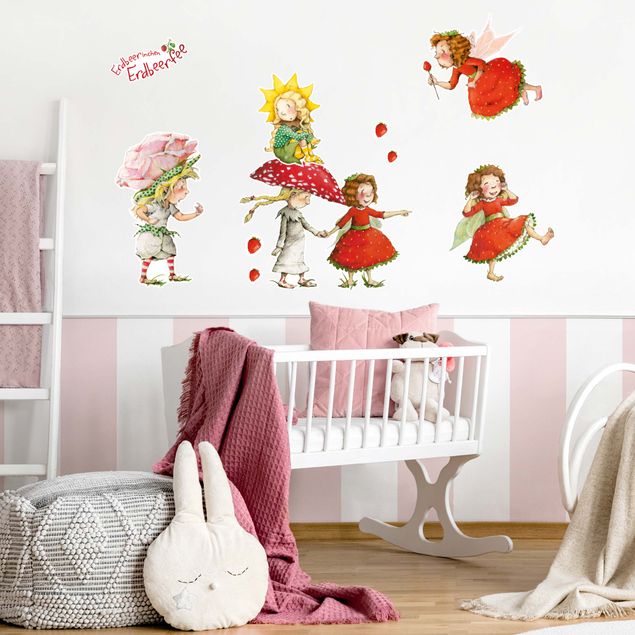 Decoração para quarto infantil Strawberrings Strawberry Faire - Strawberats, Ida and Eleni Sticker Set