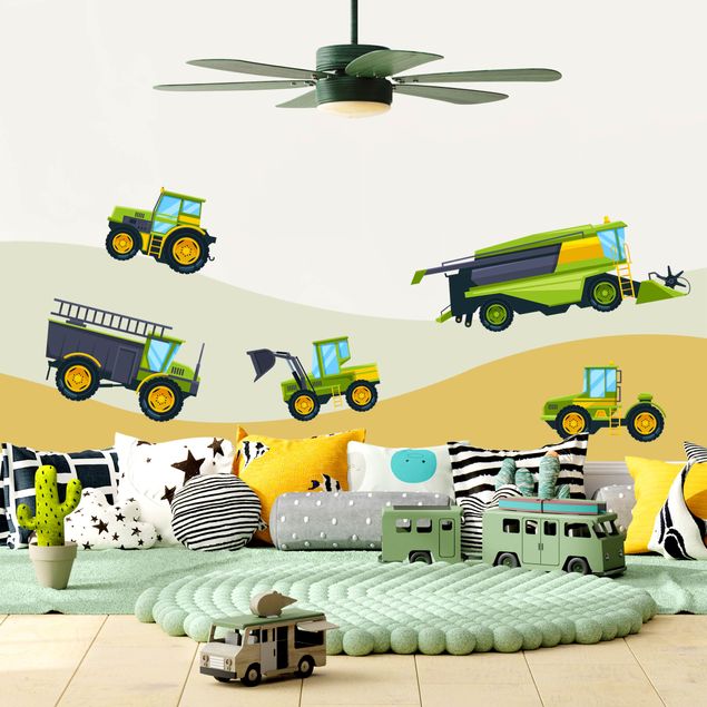 decoração para quartos infantis Harvester, tractor and co