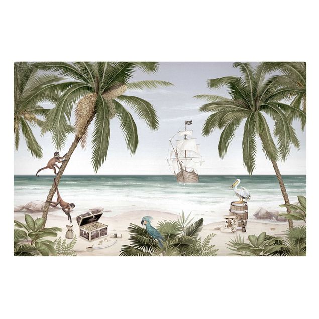 quadro com paisagens Conquest of the Caribbean