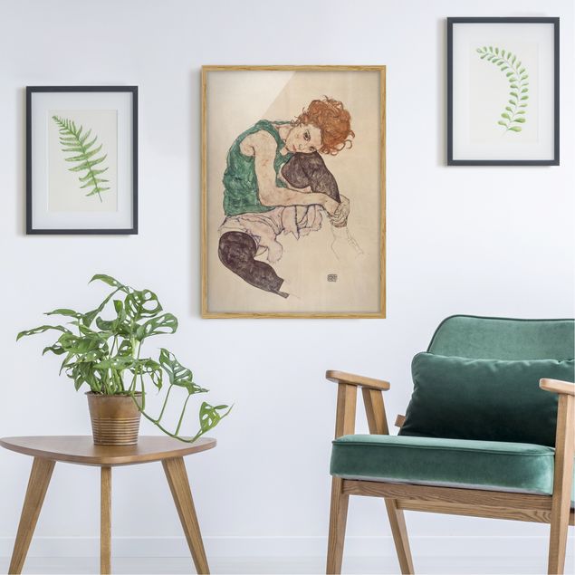 Quadros por movimento artístico Egon Schiele - Sitting Woman With A Knee Up