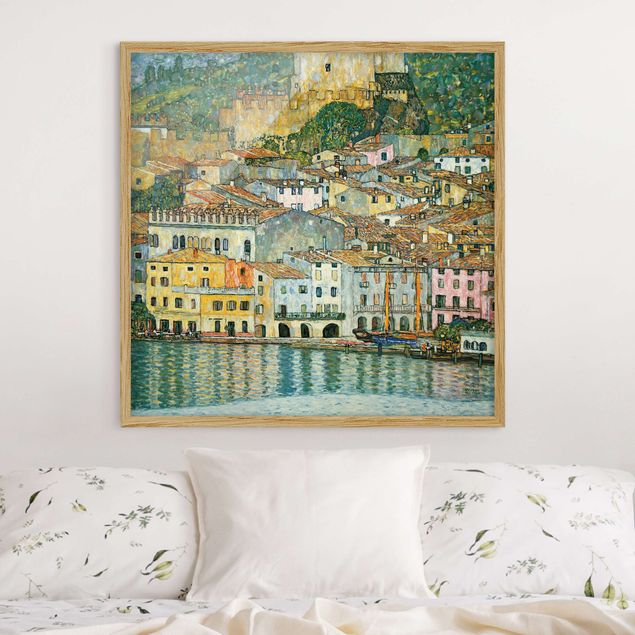 Quadros movimento artístico Art Déco Gustav Klimt - Malcesine On Lake Garda