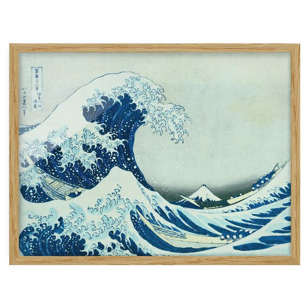 Quadros paisagens Katsushika Hokusai - The Great Wave At Kanagawa