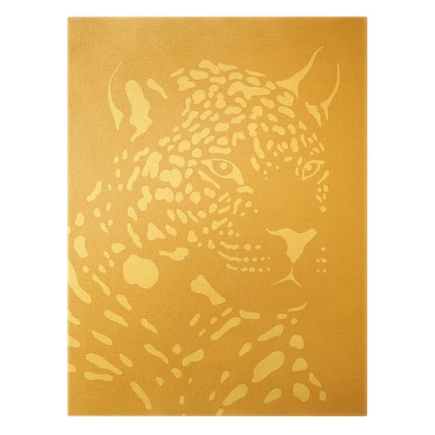 Telas decorativas Safari Animals - Portrait Leopard Beige
