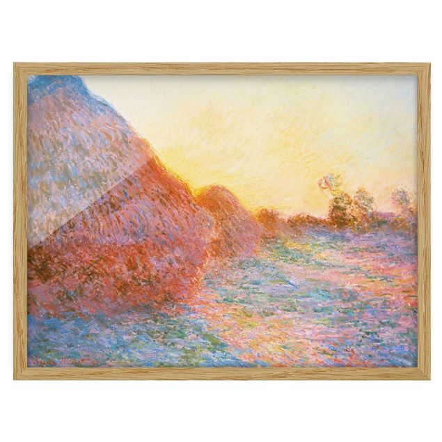 Quadros paisagens Claude Monet - Haystack In Sunlight