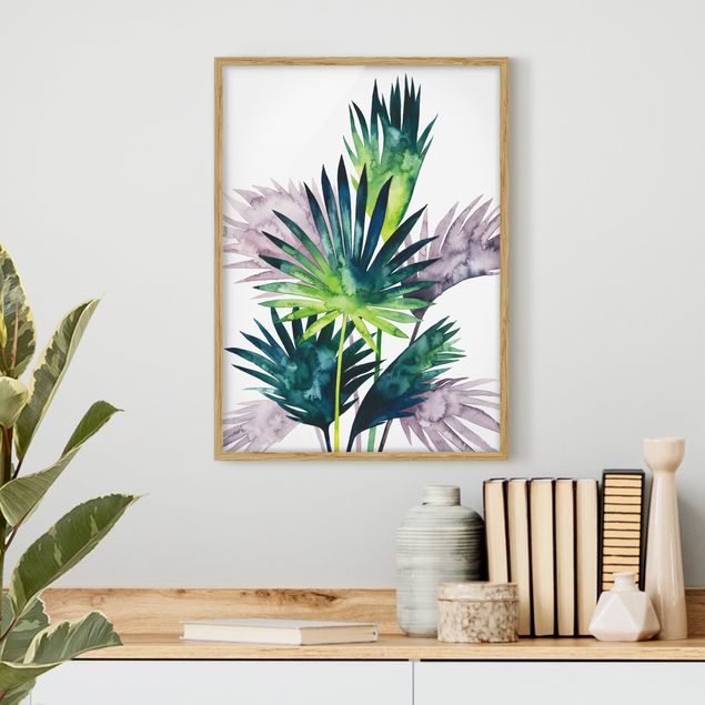 Quadros com moldura flores Exotic Foliage - Fan Palm