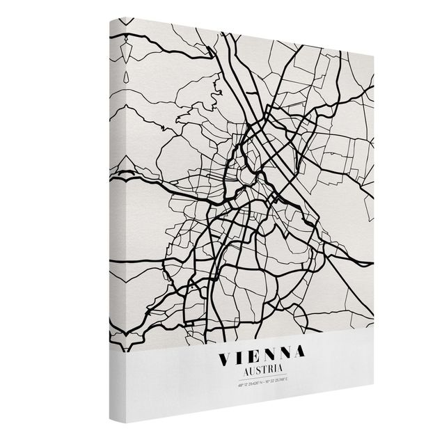 quadro mapa do mundo Vienna City Map - Classic