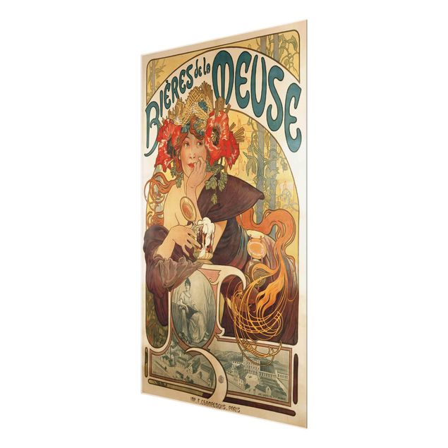 Quadros famosos Alfons Mucha - Poster For La Meuse Beer