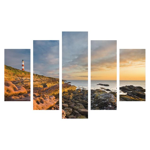 quadro com paisagens Tarbat Ness Ocean & Lighthouse At Sunset