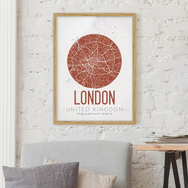 decoraçoes cozinha City Map London - Retro