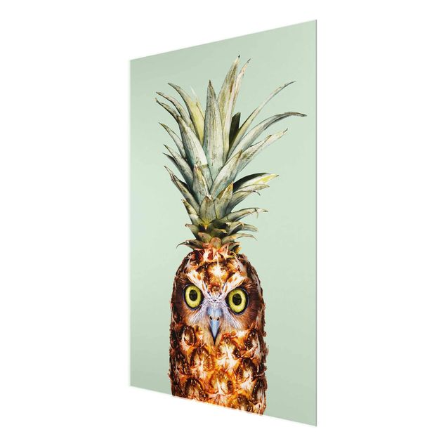 Quadros verdes Pineapple With Owl