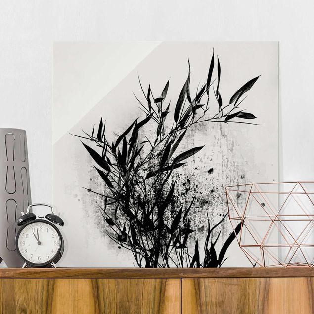 decoraçao para parede de cozinha Graphical Plant World - Black Bamboo