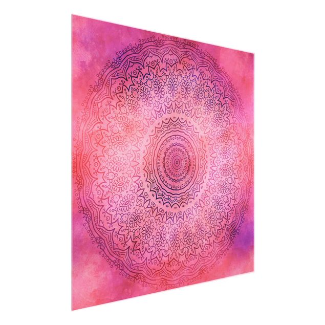 Quadros mandalas Watercolour Mandala Light Pink Violet
